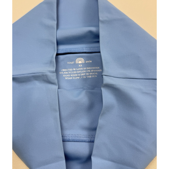 Free People x Toast Signature Banded Waist Bikini Bottom Size XS Sky Blue - Picture 3 of 7